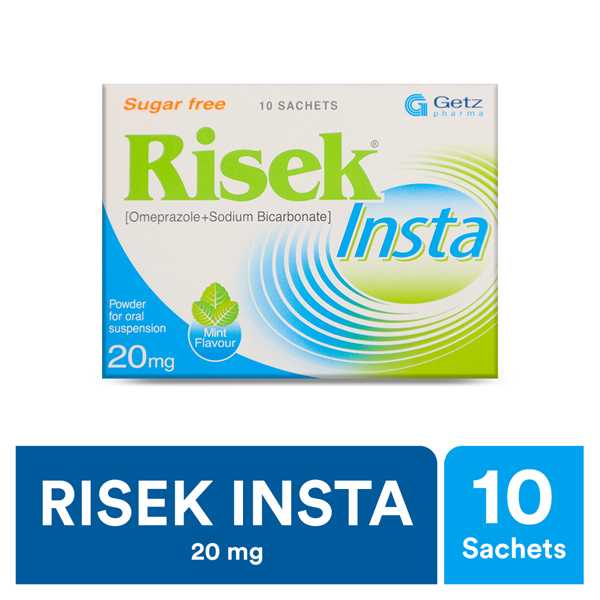 risek insta sugar free sachets 20mg (1 box = 10 sachets) Product Image