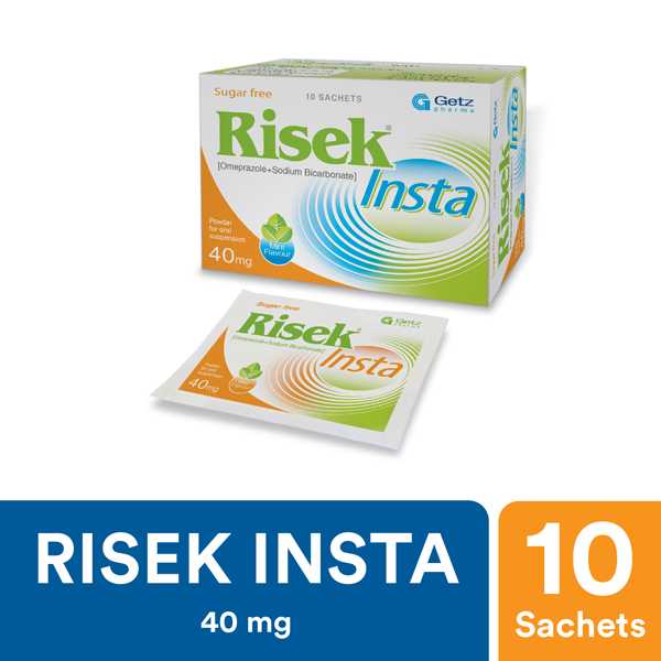 risek insta sugar free sachets 40mg (1 box = 10 sachets) Product Image