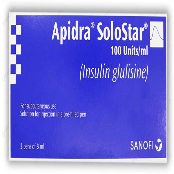 apidra solostar injection 100units/ml (1 box = 5 injection) Product Image