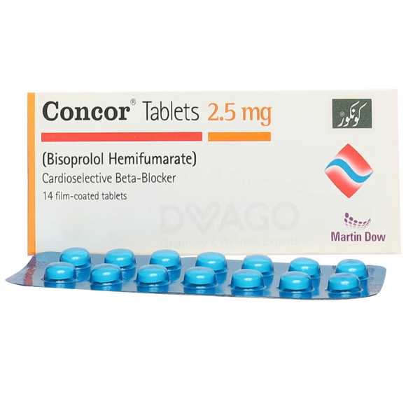 concor tablets 2.5mg (1 box = 1 strip)(1 strip = 14 tablets) Product Image