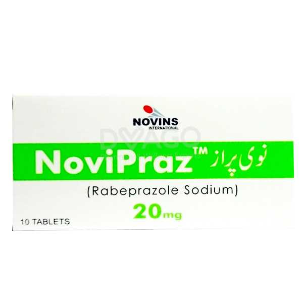 novipraz tablets 20mg (1 box = 1 strip)(1 strip = 10 tablets) Product Image