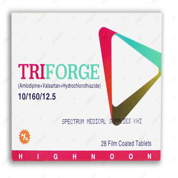 triforge tablets 10/160/12.5mg (1 box = 4 strips) (1 strip = 7 tablets) Product Image