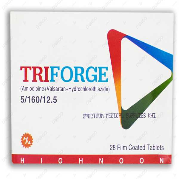 triforge tablets 5/160/12.5mg (1 strip = 7 tablets) Product Image