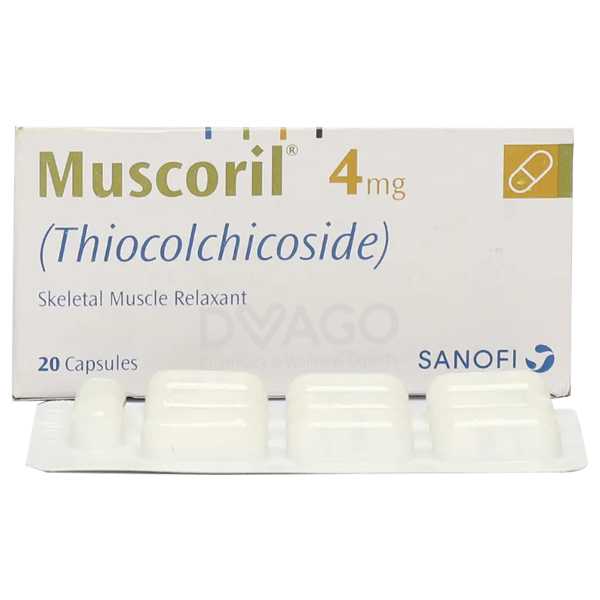 muscoril capsules 4mg (1 box = 2 strips) (1 strip = 10 capsules) Product Image
