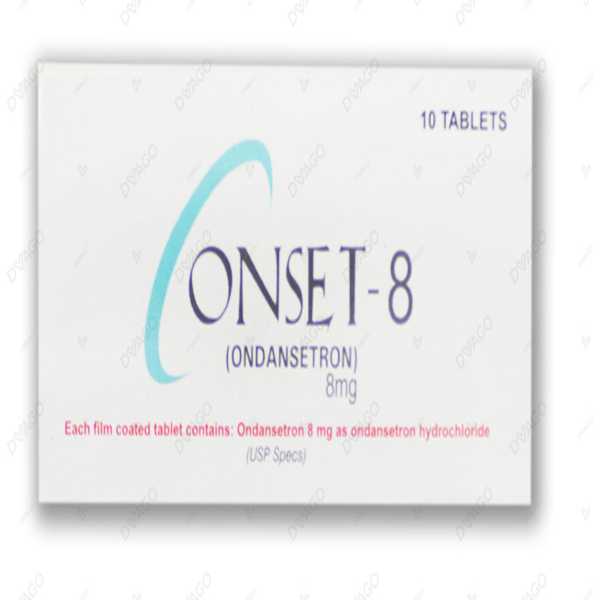 onset tablets 8mg (1 box = 1 strip)(1 strip = 10 tablets) Product Image