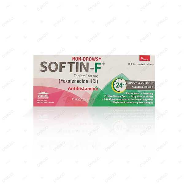 softin-f tablets 60mg (1 box = 1 strip)(1 strip = 10 tablets) Product Image
