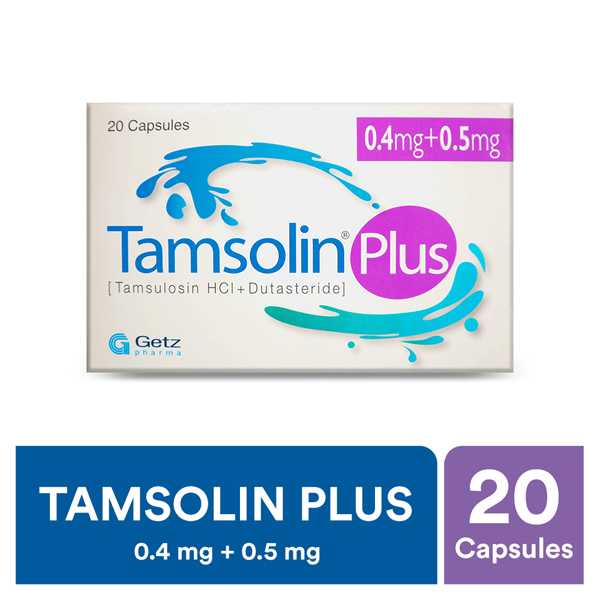 tamsolin plus capsules 0.4mg+0.5mg (1 box = 2 strips) (1 strip = 10 capsules) Product Image