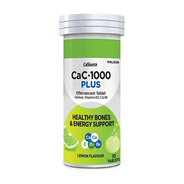 cac-1000 plus effervescent lemon flavor tablets  (1 bottle = 10 tablets) Product Image