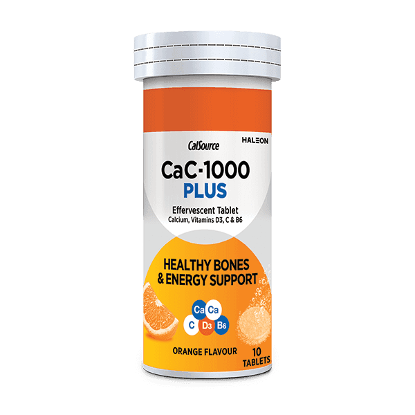 cac-1000 plus effervescent orange flavor tablets  (1 bottle = 10 tablets) Product Image