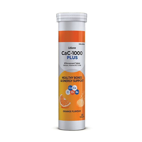 cac-1000 plus effervescent orange flavor tablets (1 bottle = 20 tablets) Product Image
