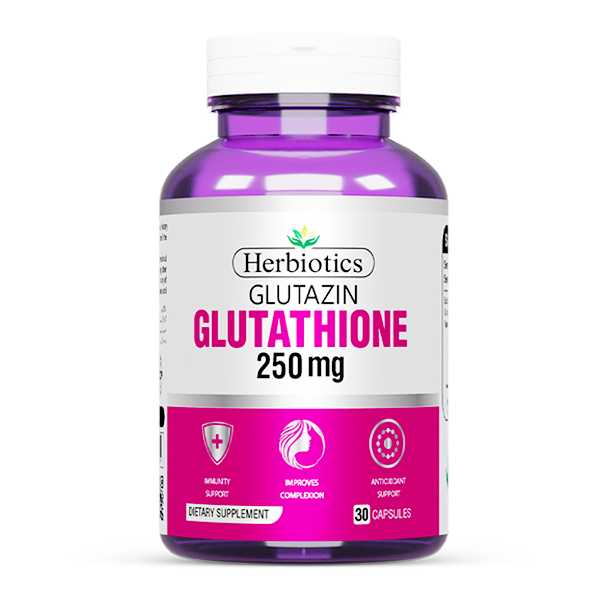 herbiotics glutazin tablets 250mg (1 bottle = 30 tablets) Product Image