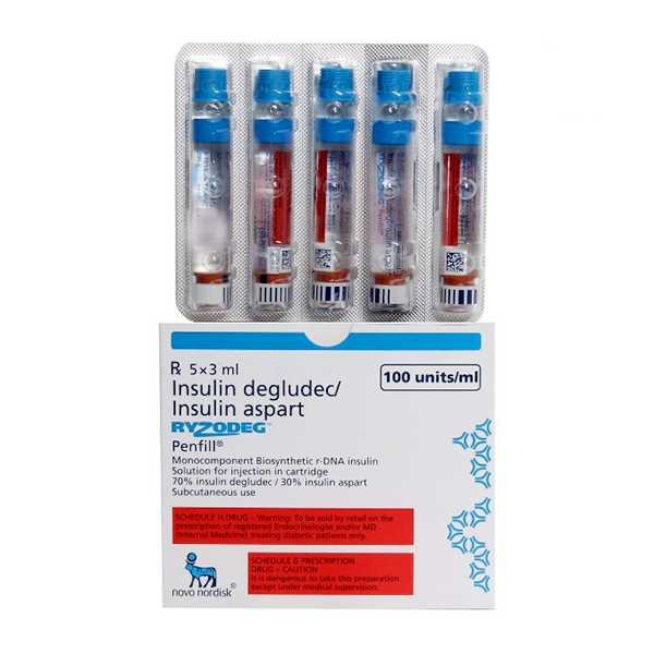 ryzodeg penfill 100iu/ml Product Image